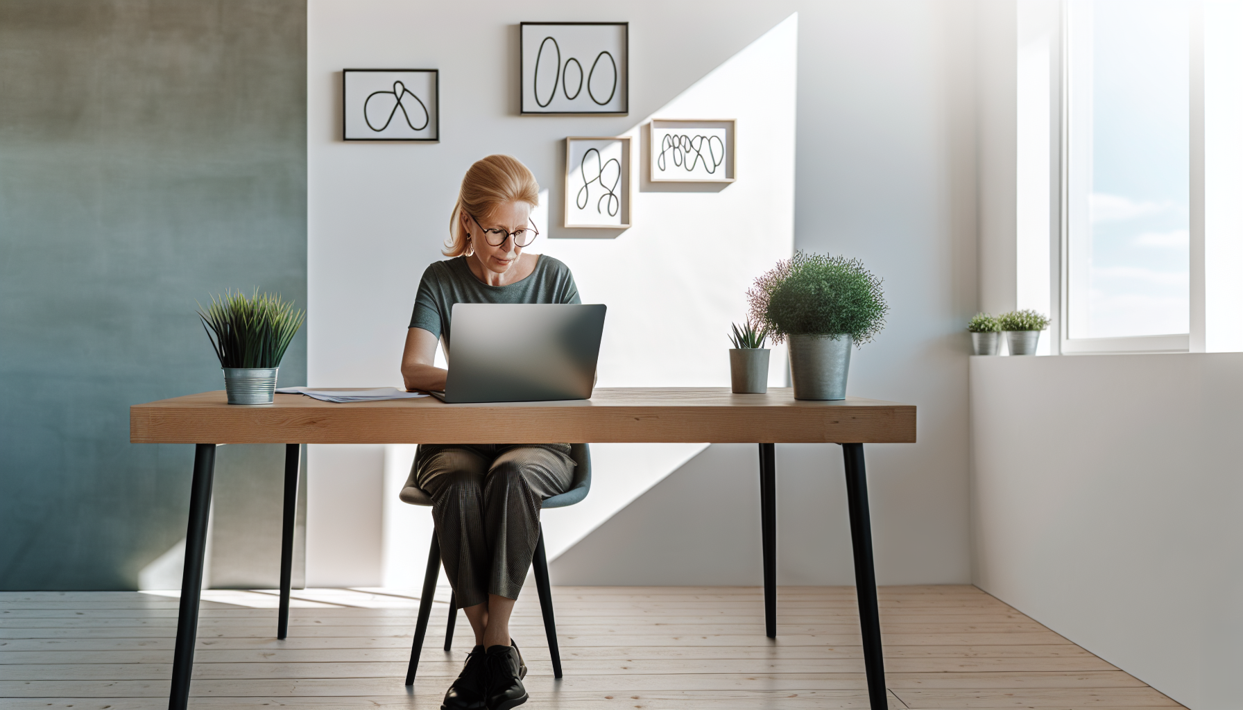 Freelancer working on a laptop