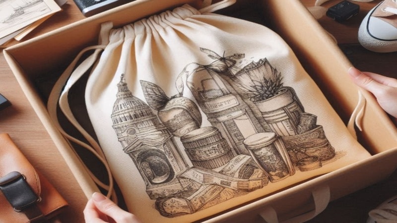 storing canvas bags