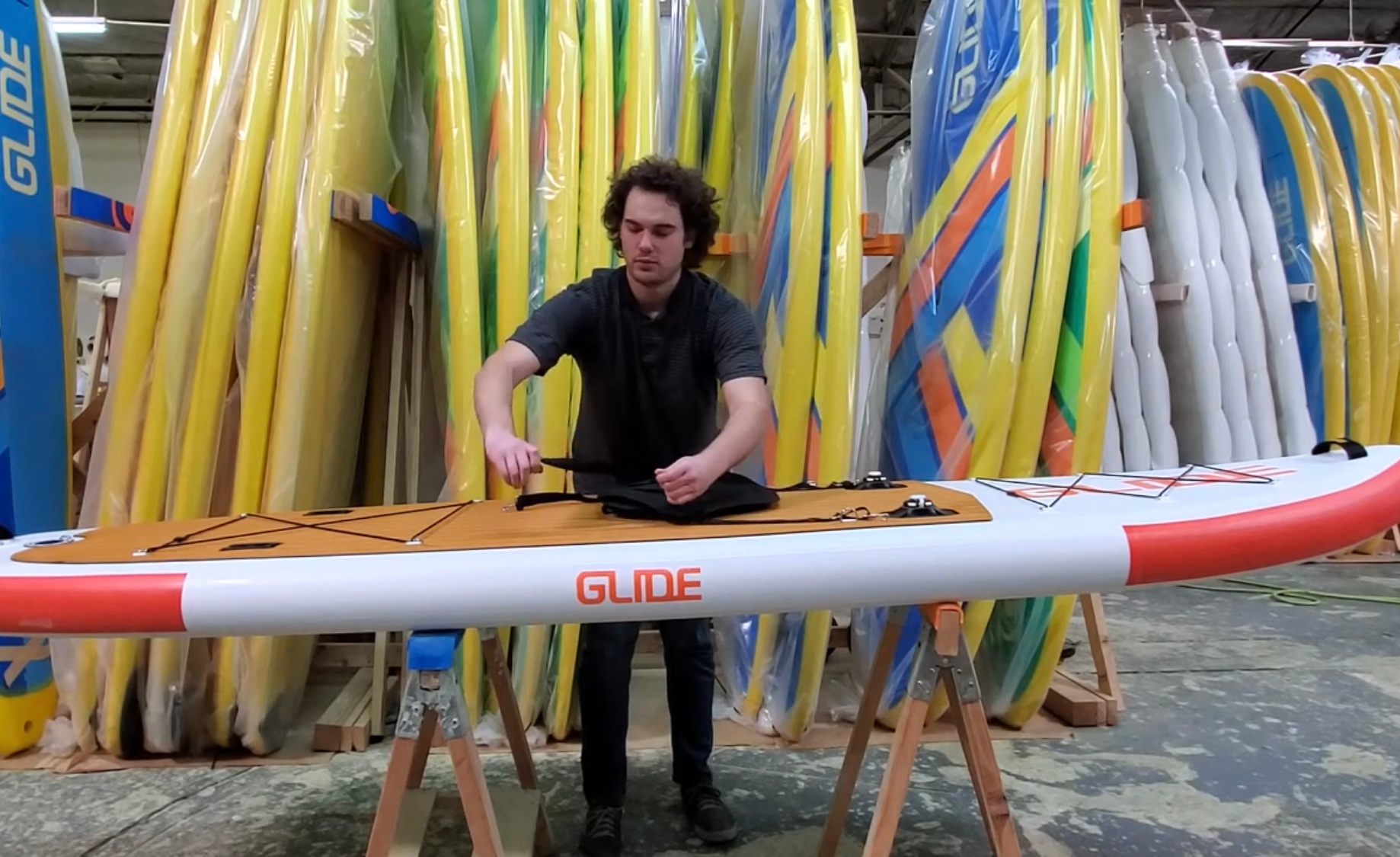 Inflatable SUP (plain wood)