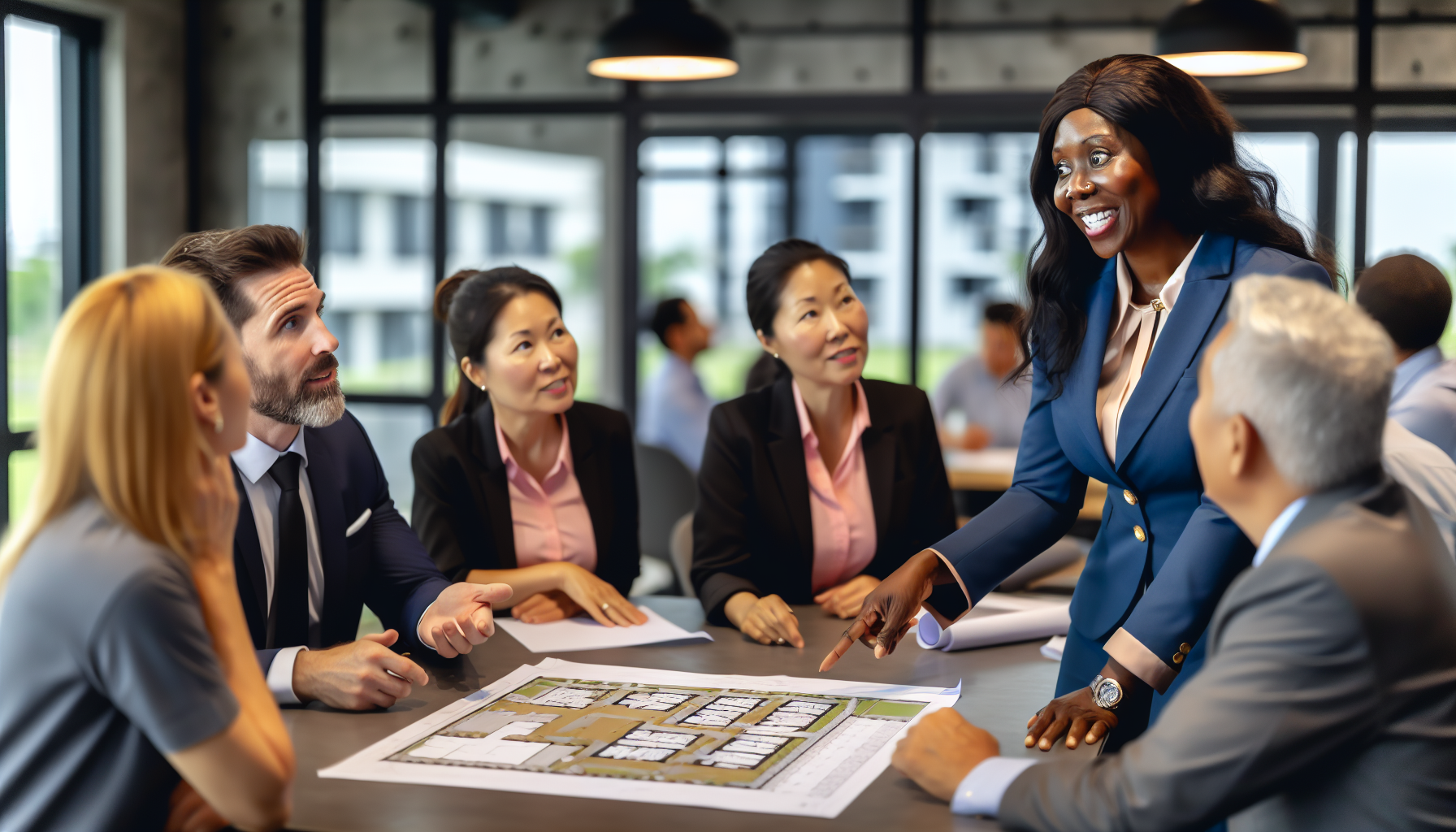Real estate investor networking with agents and community members