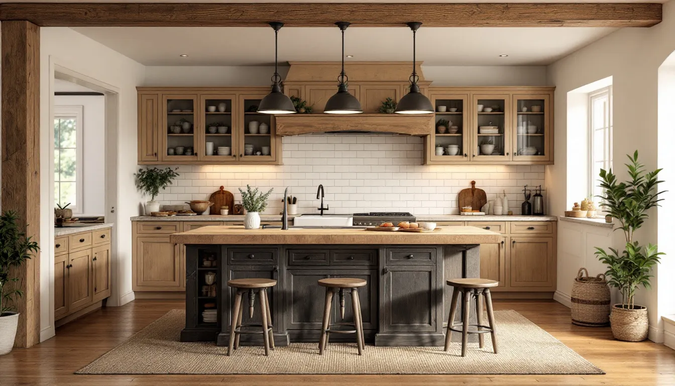 A small oak framed kitchen demonstrating effective space utilization and contemporary design.