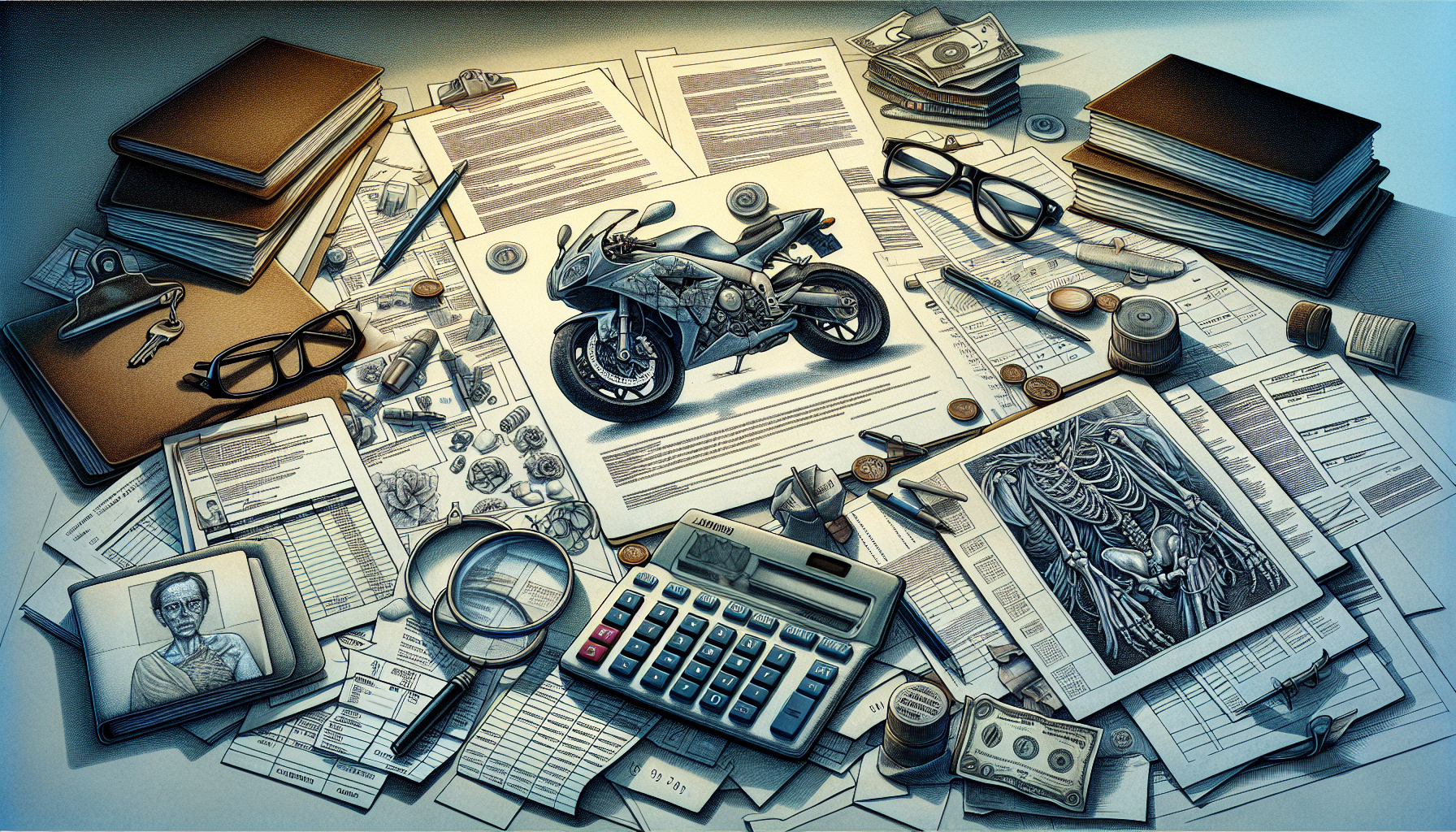Assessing medical bills and expenses for motorcycle accident case