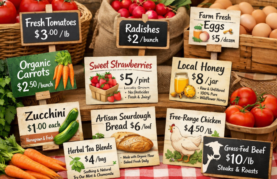 Pricing Tags & Product Information Cards