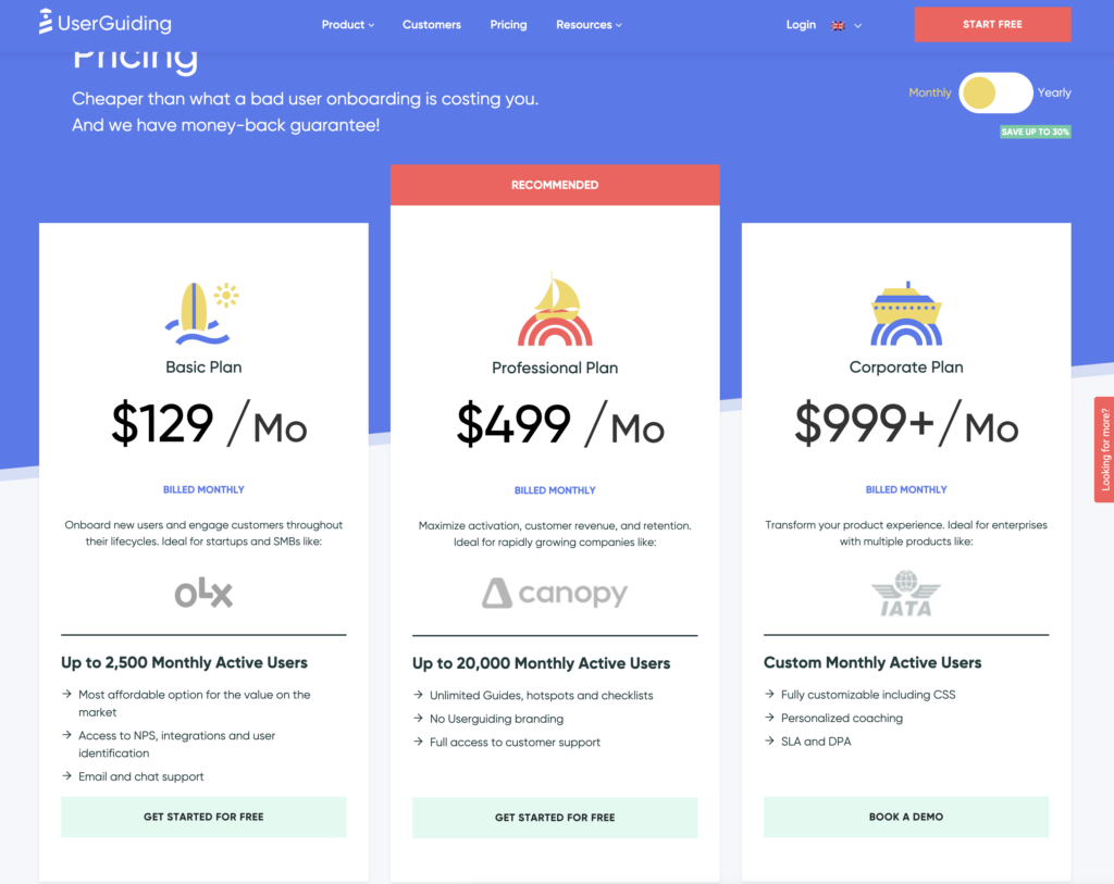 UserGuiding pricing