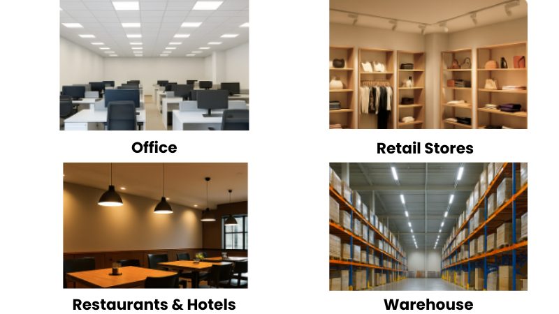 Commercial GU10 LED lighting applications