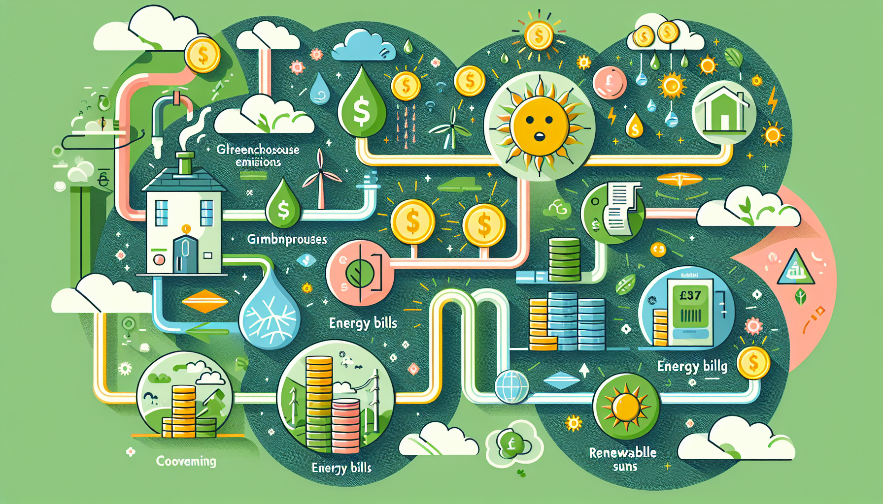 An infographic illustrating the environmental impact of different hot water systems.