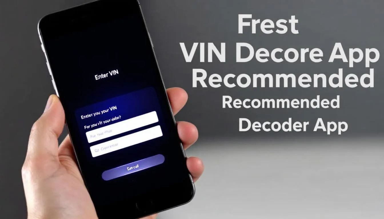 Screenshot einer empfohlenen BMW VIN Decoder App auf einem Smartphone.