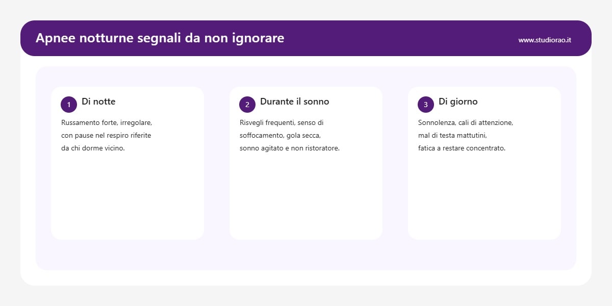 apnee notturne segnali