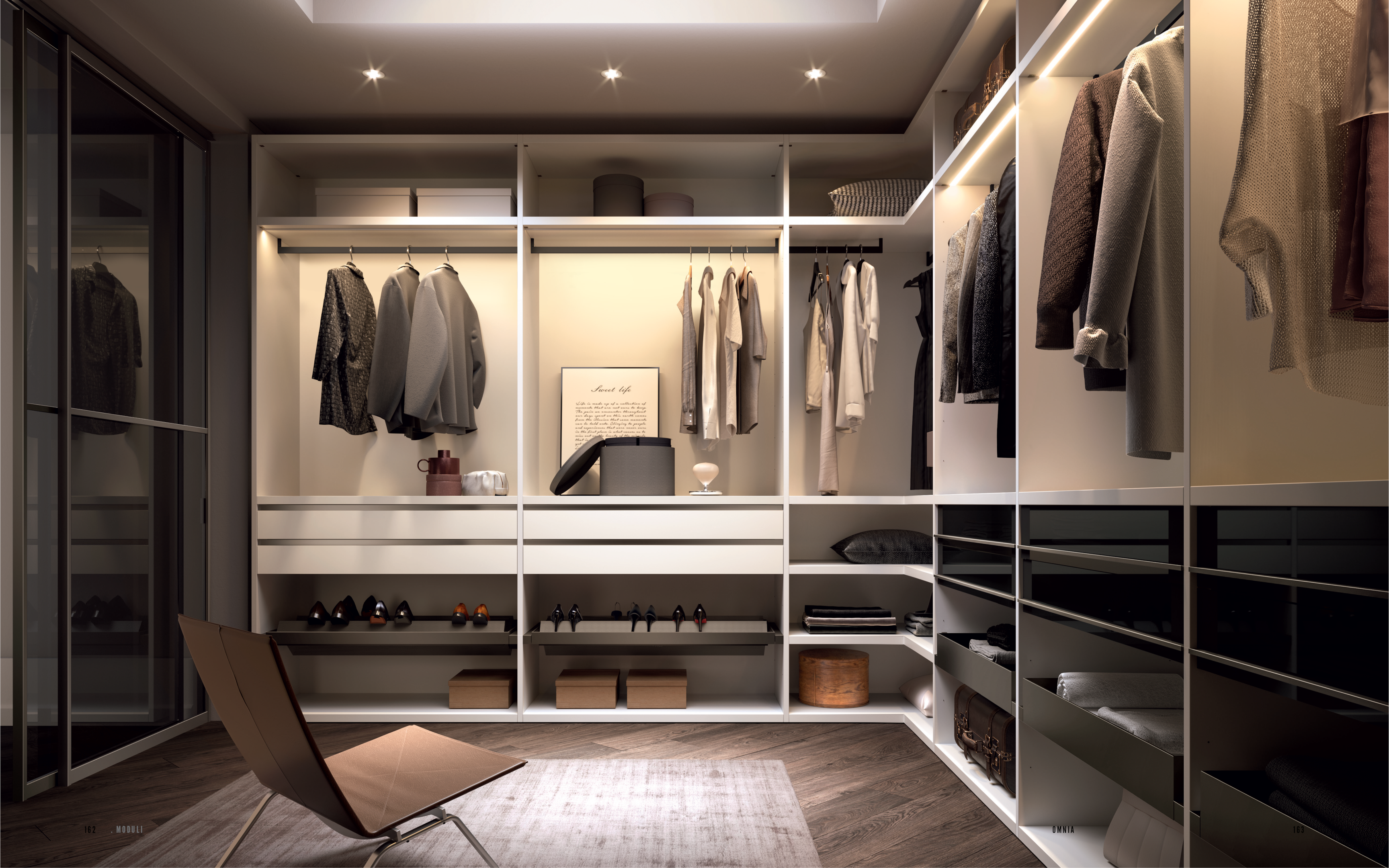 Essential features of a luxury walk-in closet - Pedini Miami