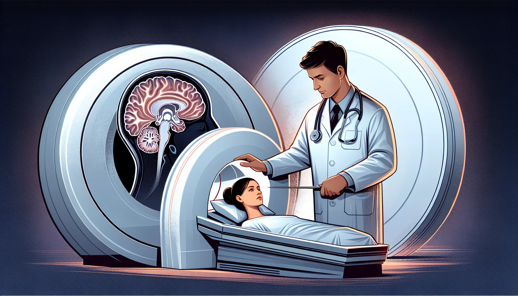 Illustration of diagnostic imaging procedures