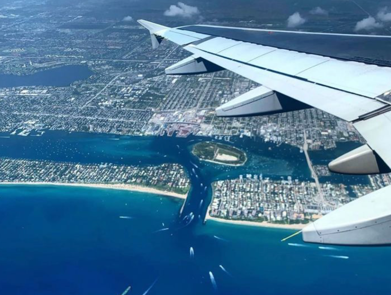 Lake Worth Inlet view from plane. Credits to