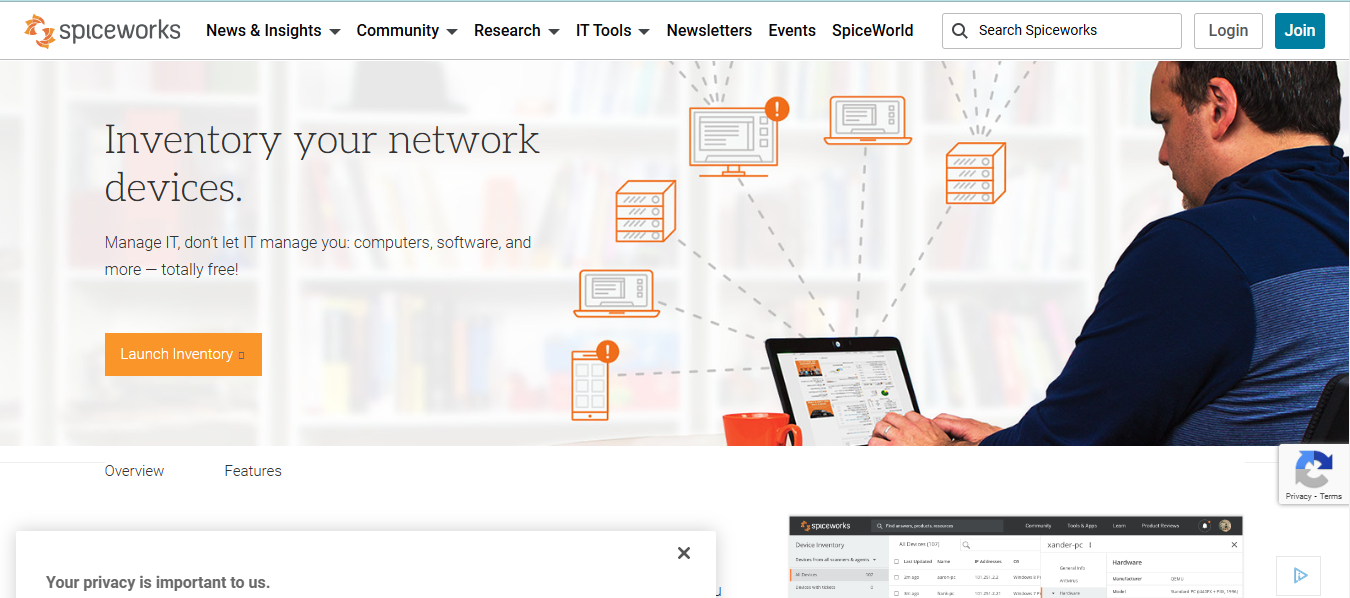 Spiceworks Inventory IT hardware inventory management tool