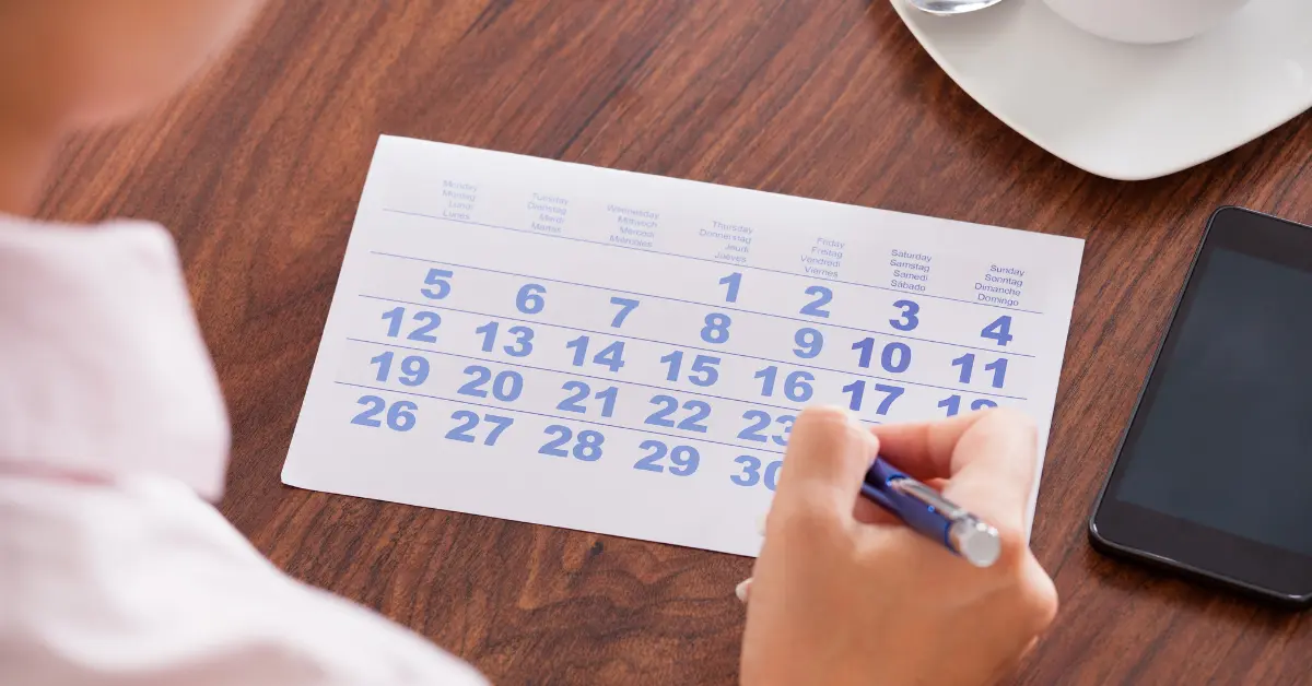 OnlyFans creator marking calendar deadline for S Corp tax return due date.