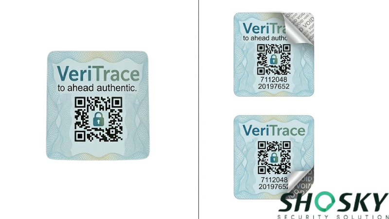 Customholographic tax stamps with contact info number