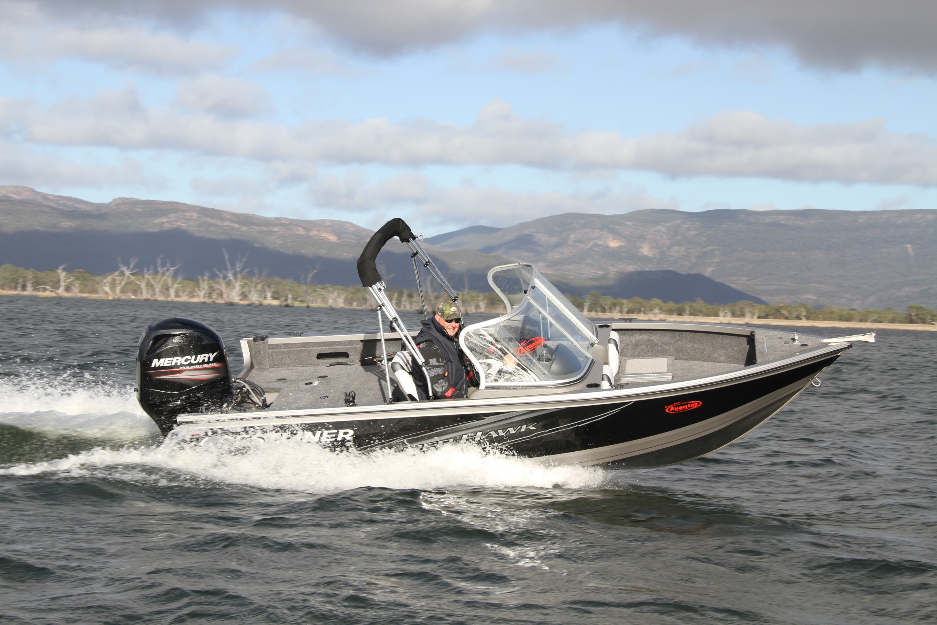 We finally managed to catch a trout, and dodge the rain.