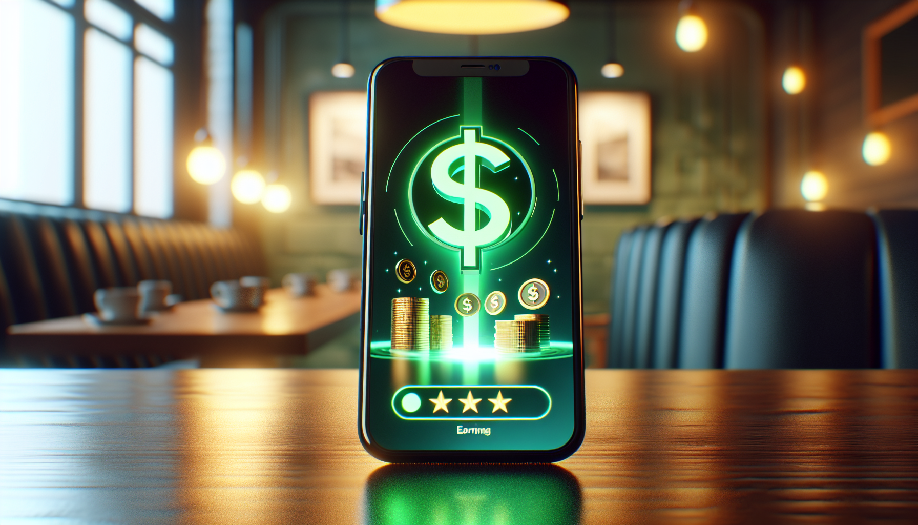 Mobile phone with Cash App logo displaying survey rewards