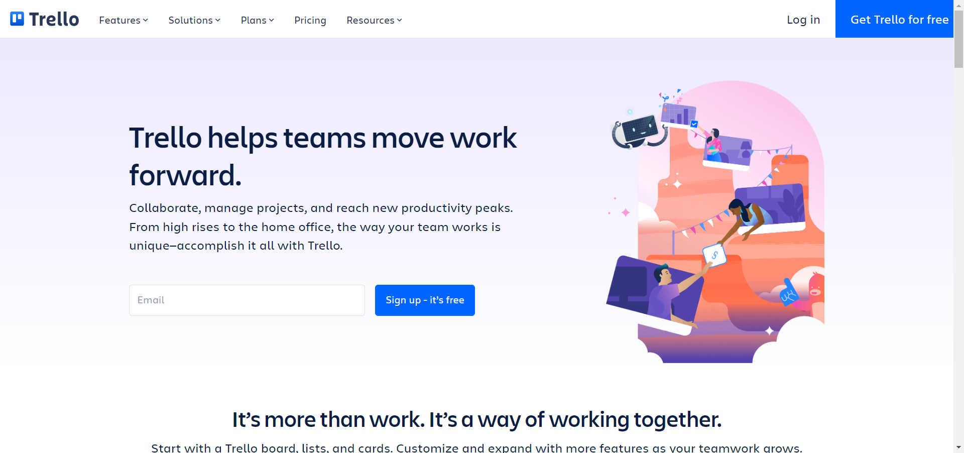 Trello main page