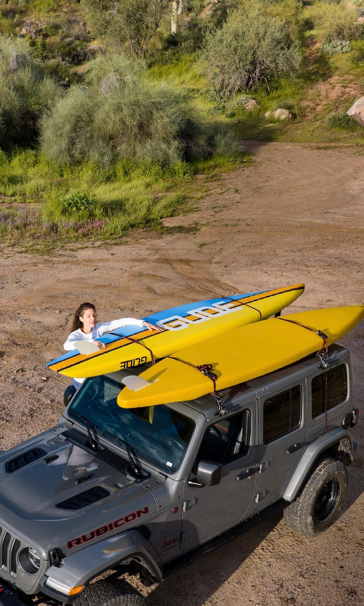 installing paddle boards on a roof rack