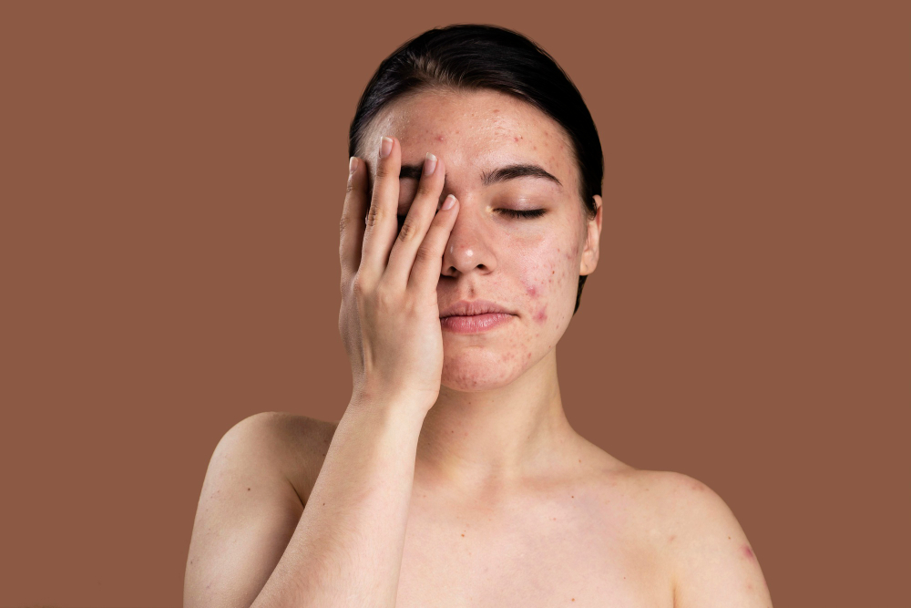 A ação anti-inflamatória da cúrcuma pode ajudar no tratamento da acne. Fonte da imagem: freepik.