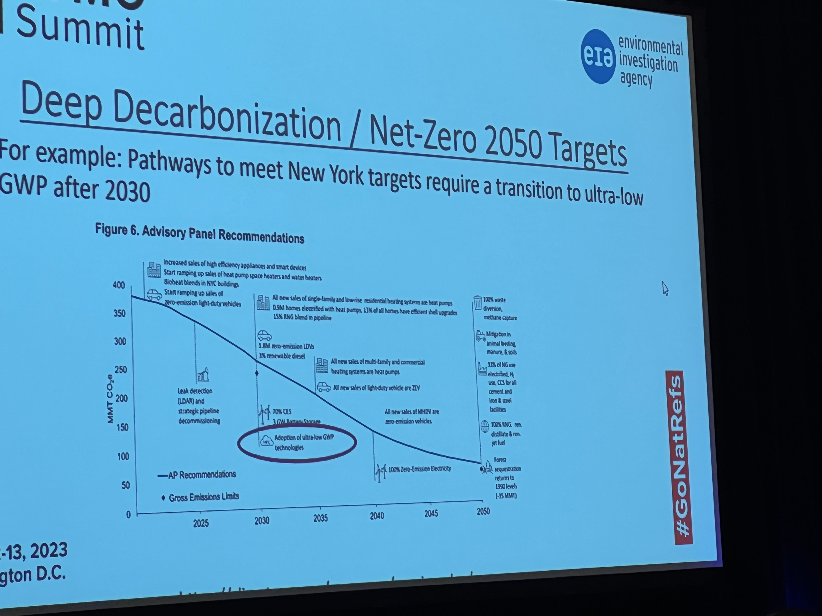Slide about Deep Decarbonization / Net-Zero 2050 targets