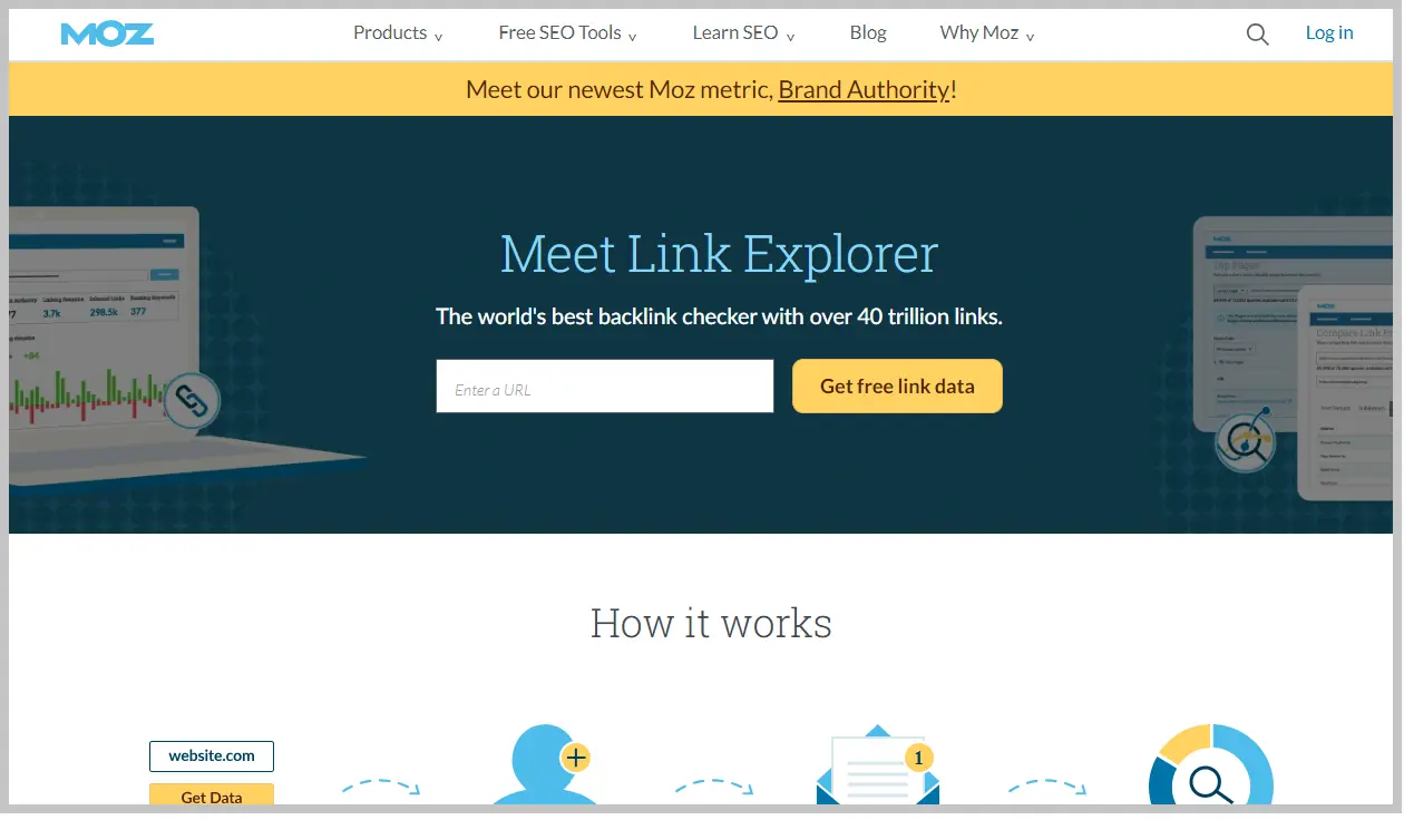 Moz Link Explorer Web Page