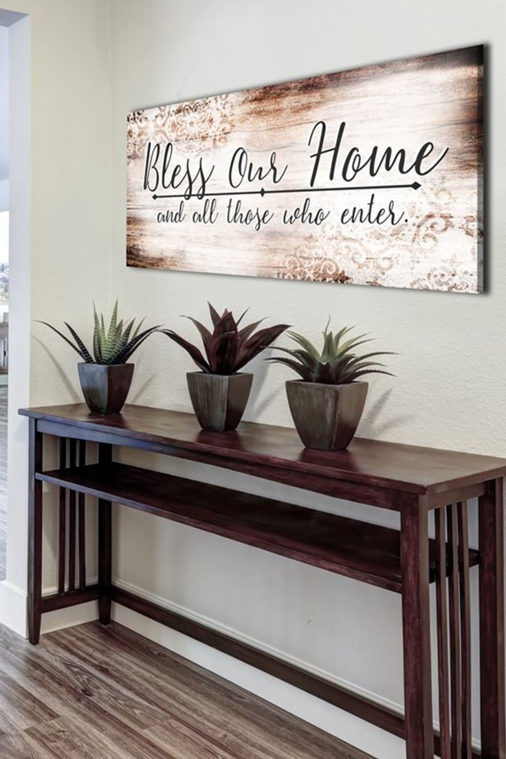 Entryway hall pallet wood wall sign