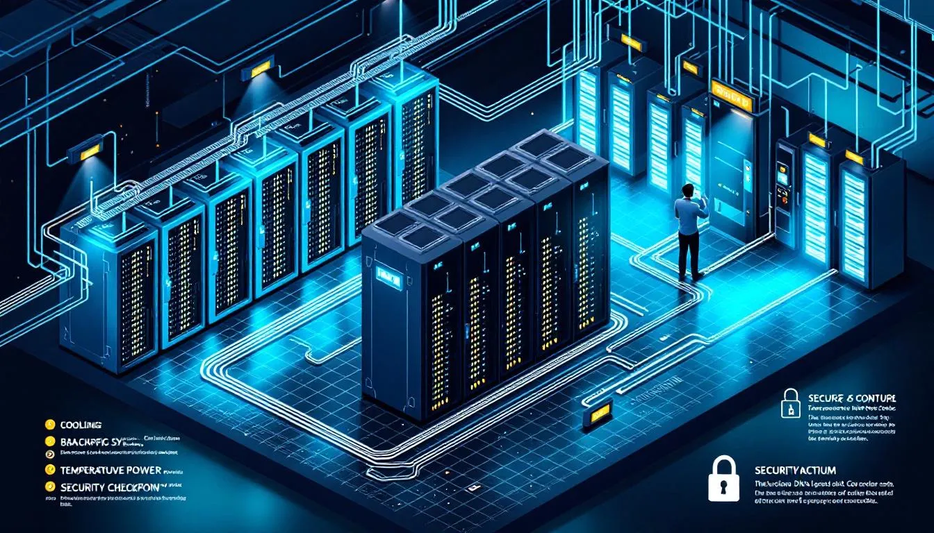 A secure data center environment protecting critical assets.