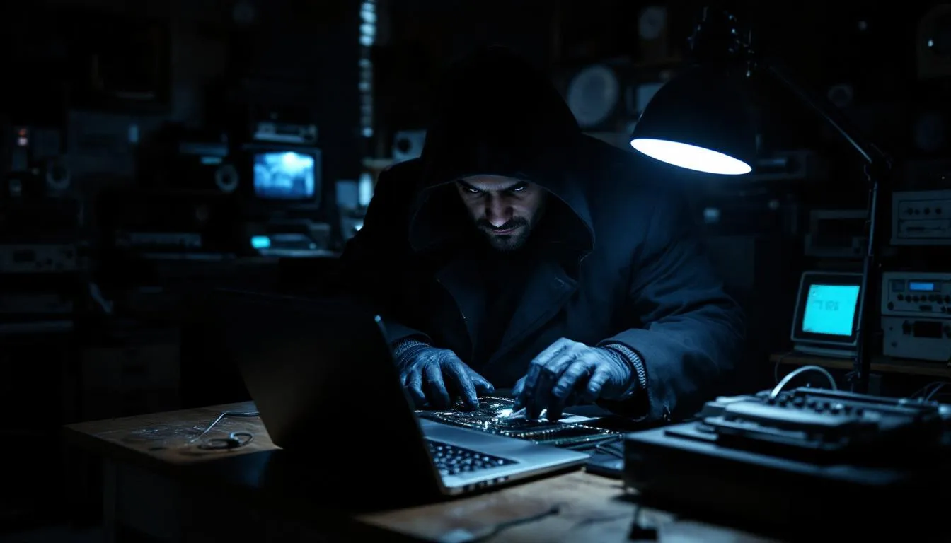 Une personne utilisant des outils pour nettoyer l'int&eacute;rieur d'un ordinateur portable bruyant.