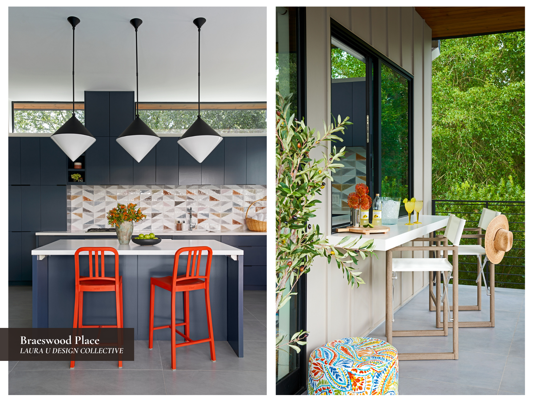 Braeswood Place poolhouse kitchen