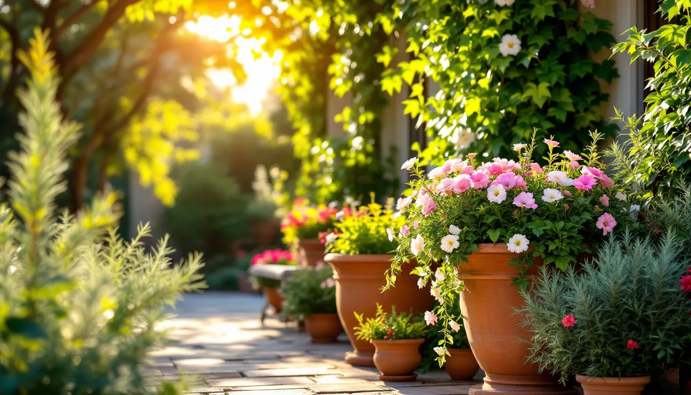 Pielęgnacja roślin do donic na taras całoroczne.
