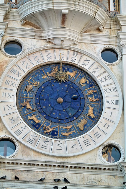 venice, st mark's square, clock