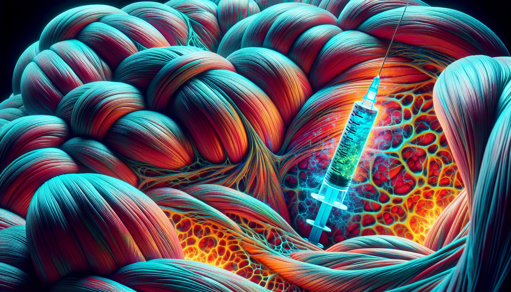 Illustration of muscle growth and anabolic steroids