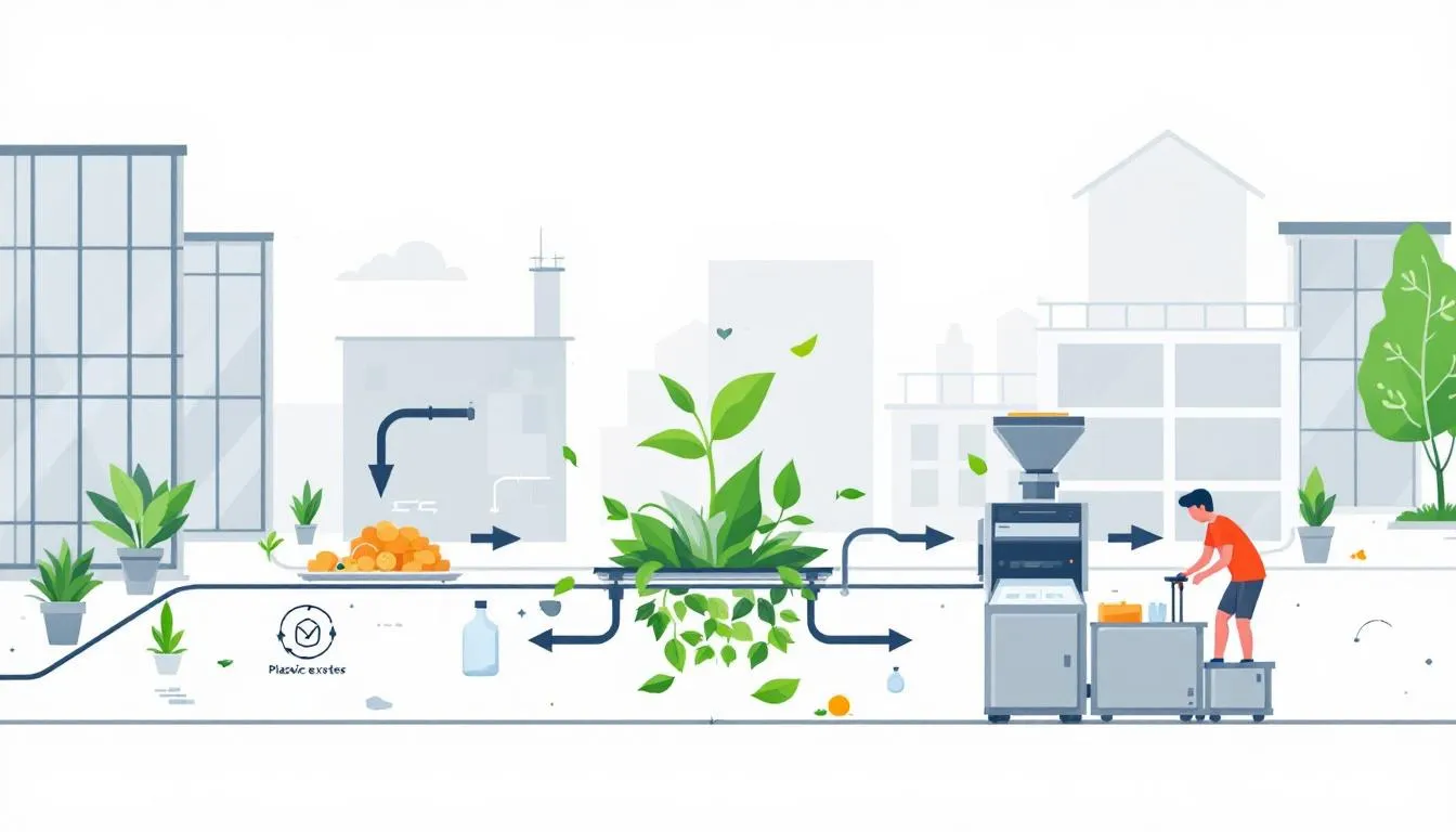 Demonstration of benefits from using recycled plastic extruders.