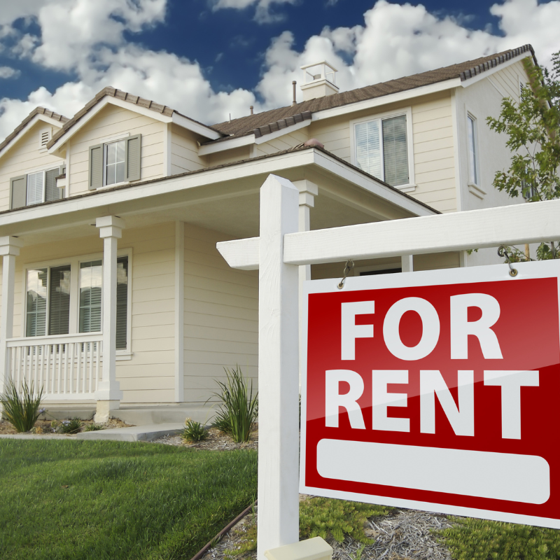 Picture of an advertisement for a rental home.