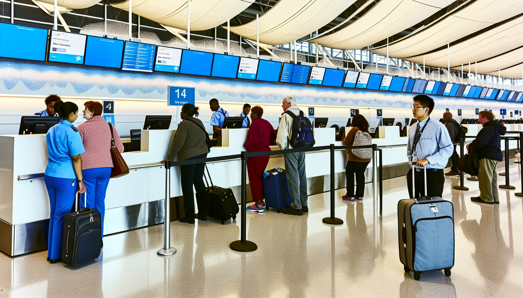 Kuwait Airways check-in counter at JFK Airport