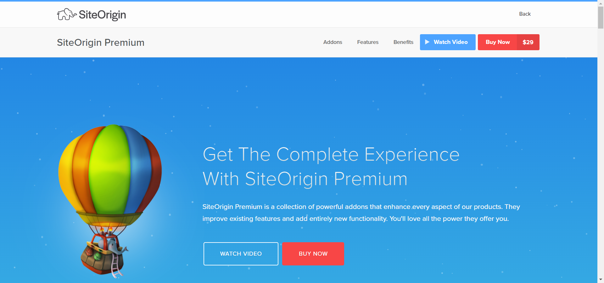 SiteOrigin pricing