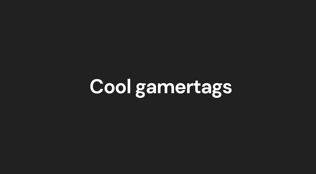 cool gamertags