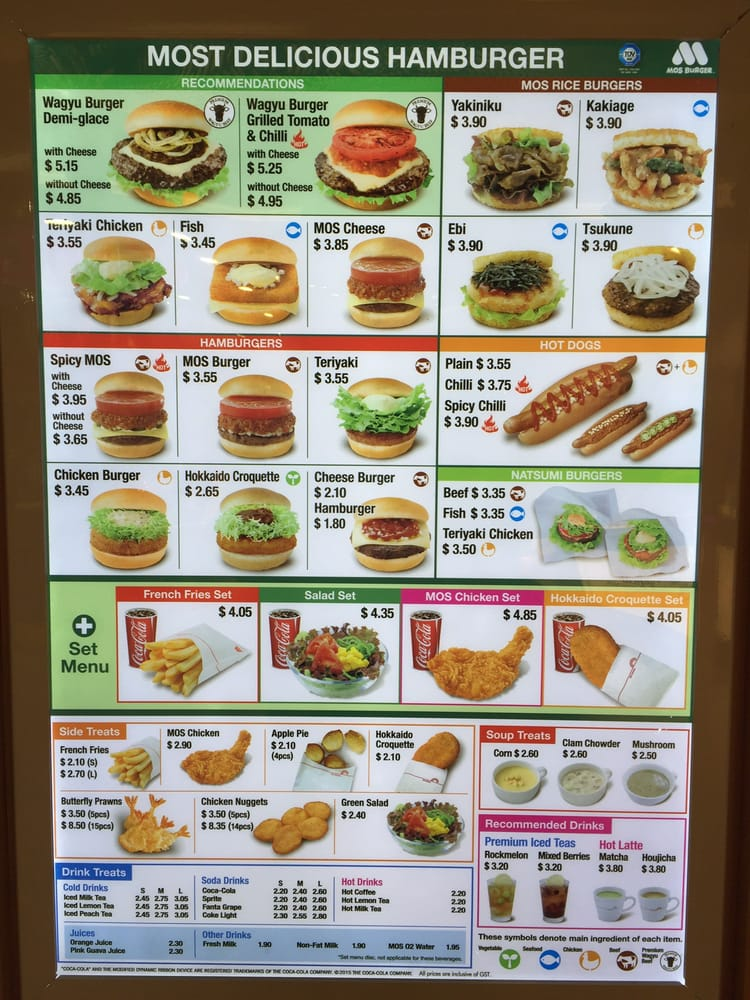 MOS Burger Menu