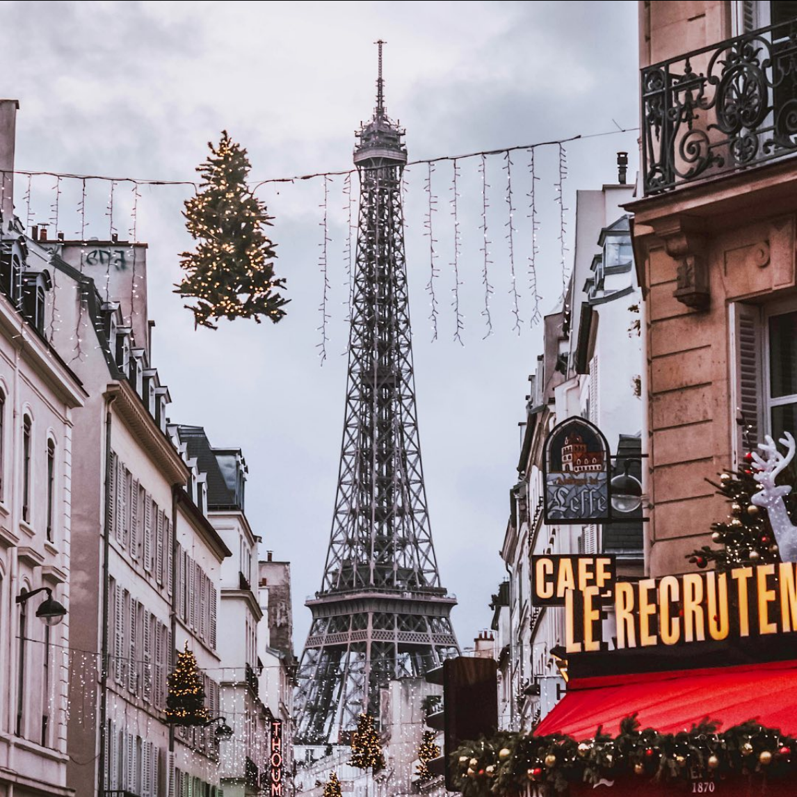 Paris Christmas near grand palais des glaces