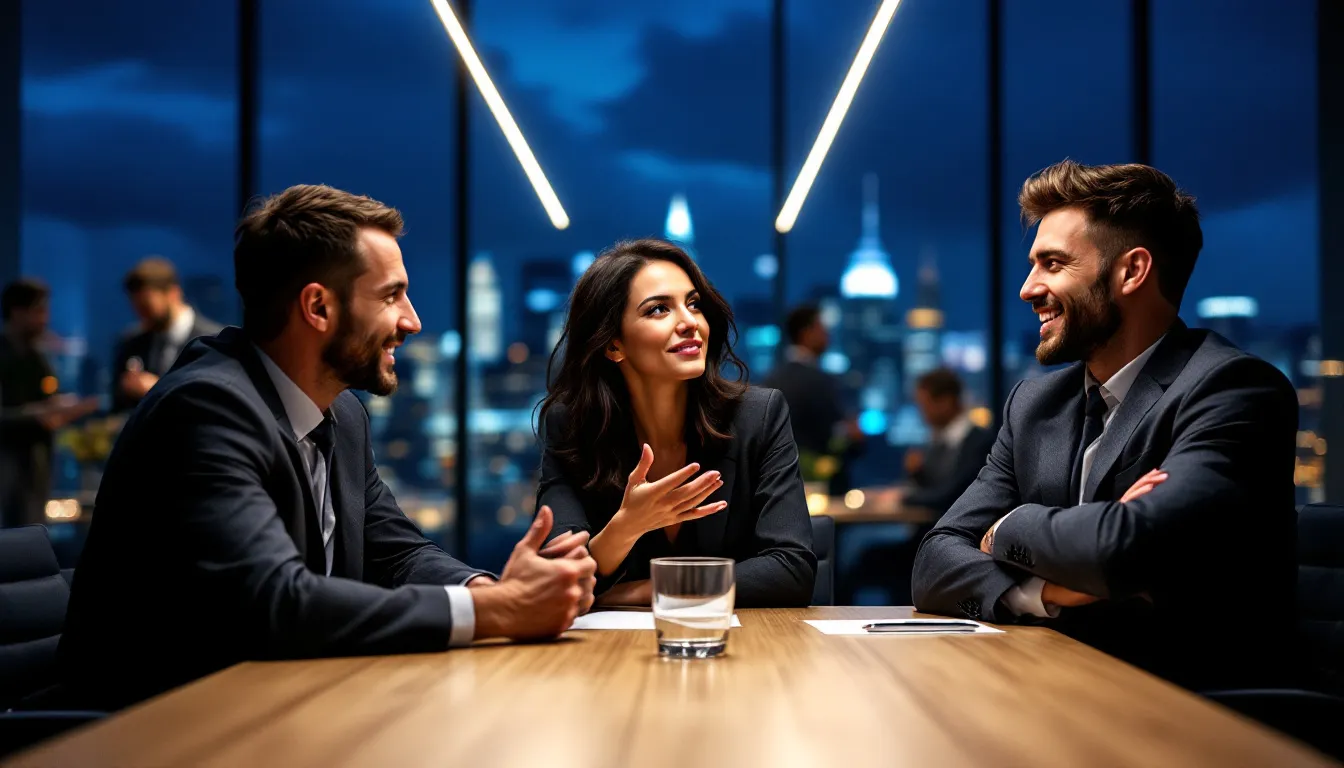 An example of corporate branding through a well-composed corporate photograph.