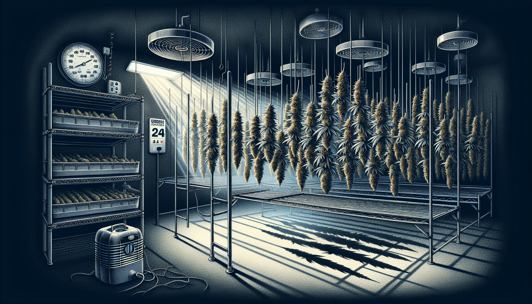 Optimal drying environment for cannabis plants