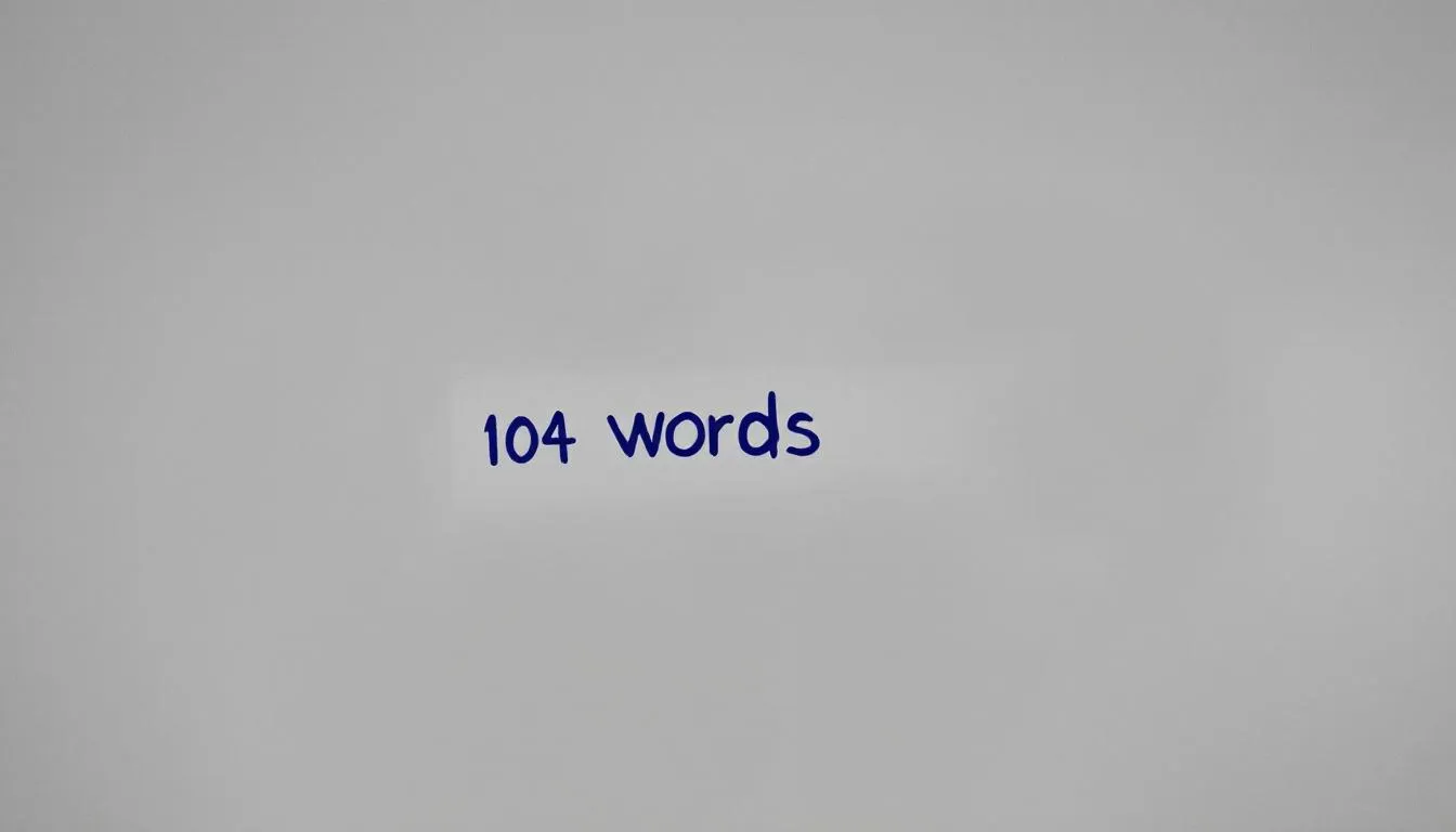 The image illustrates a digital display showing a word count, emphasizing the importance of tracking the length of an essay during the writing process. It highlights the need for a clear thesis statement and well-structured body paragraphs to create a good essay.