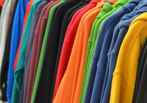 A row of hoodies showing the alternative colors