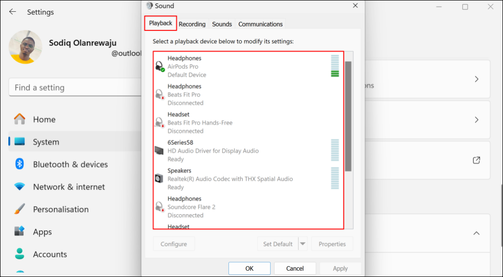 Steps to turn off audio enhancements in Windows 11