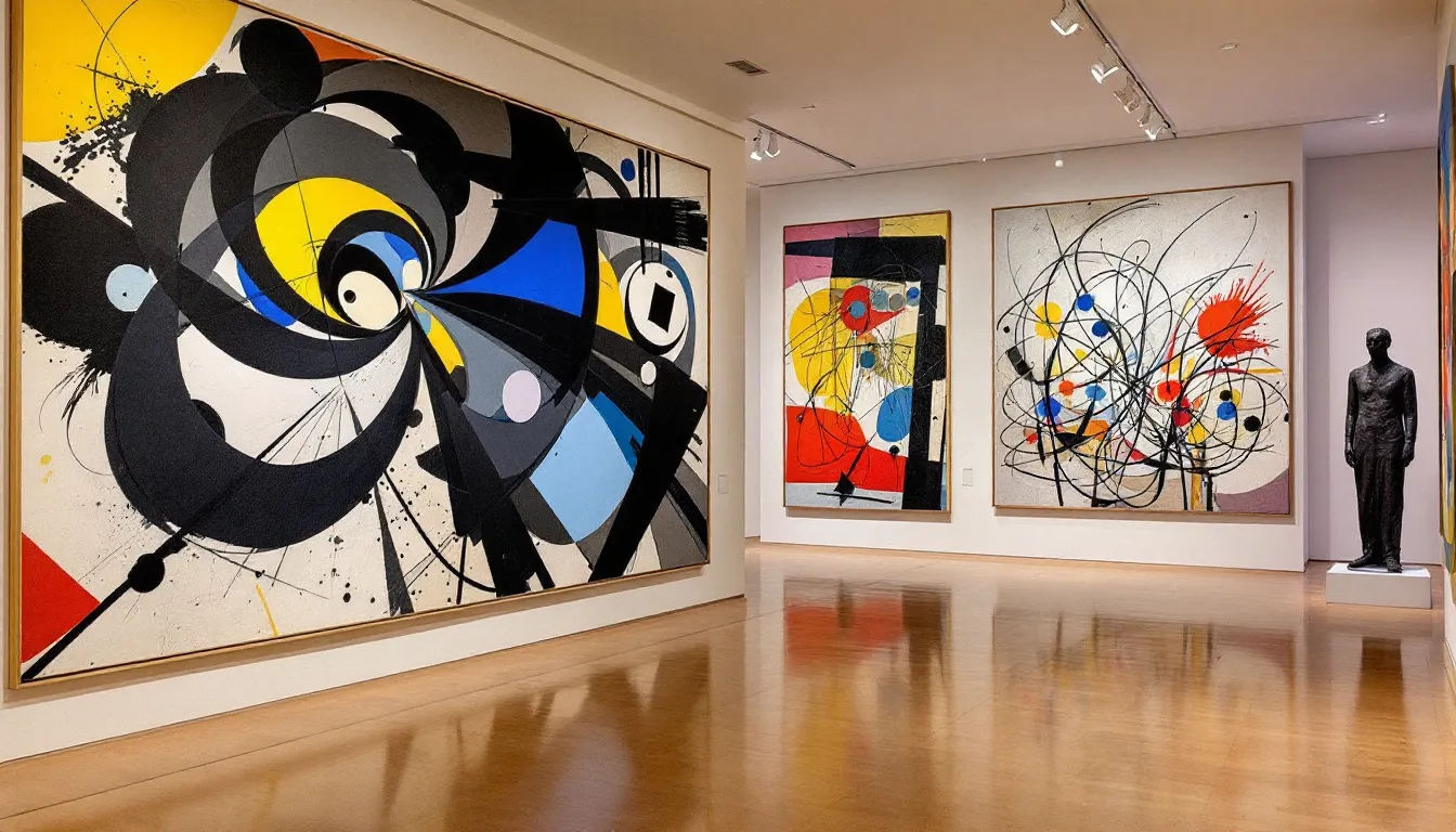 A selection of notable abstract artists and their works, showcasing the diversity in abstract art.