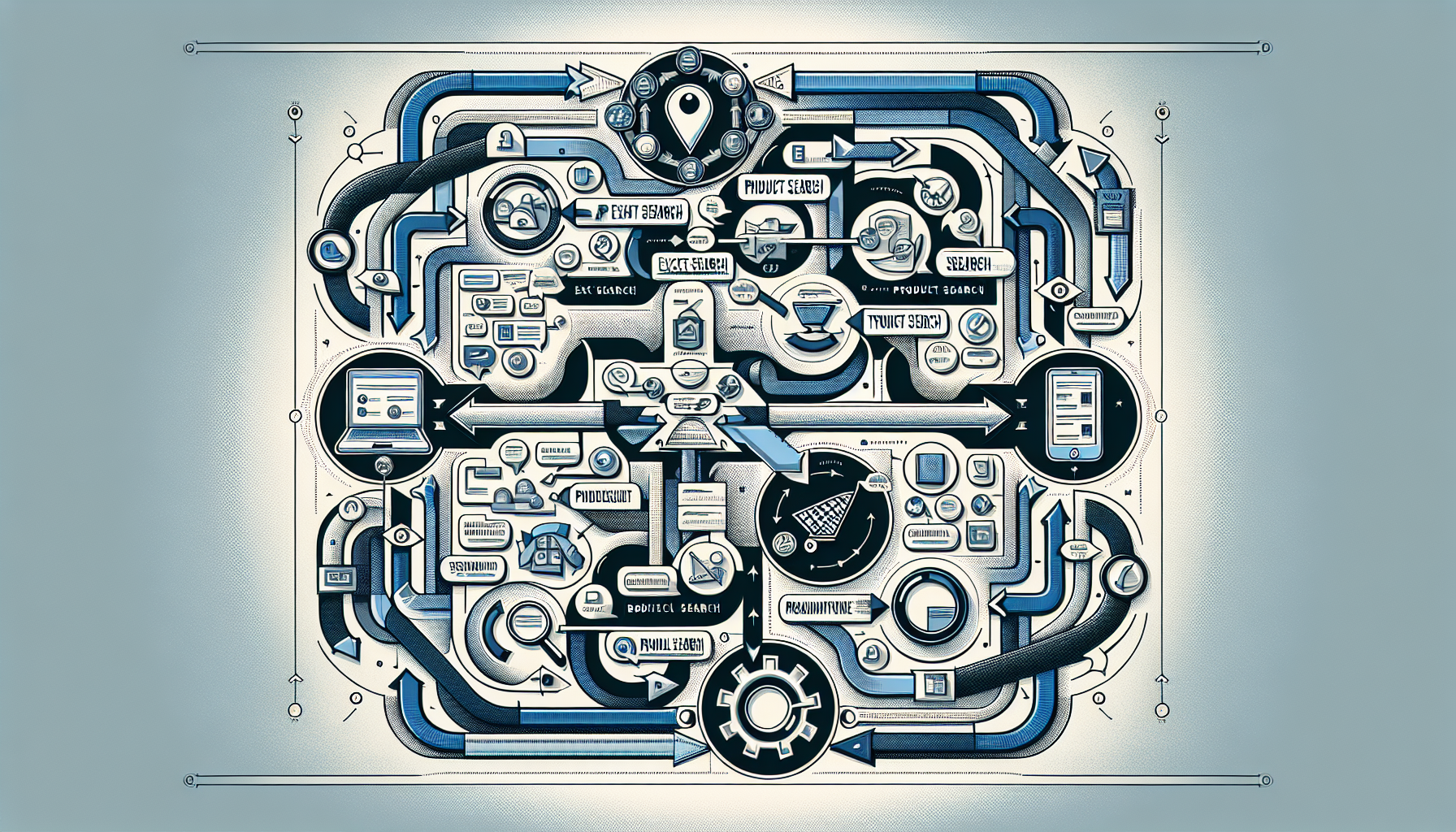 A diagram showcasing various types of search queries in ecommerce.