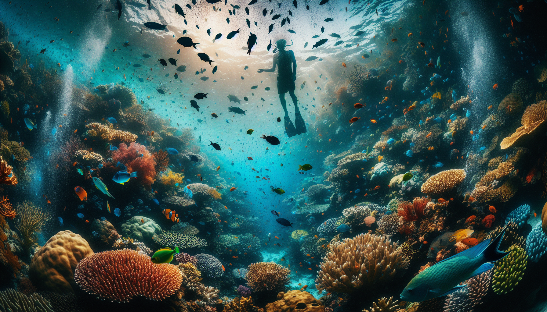 Snorkeling amidst vibrant coral reefs in Punta Uva
