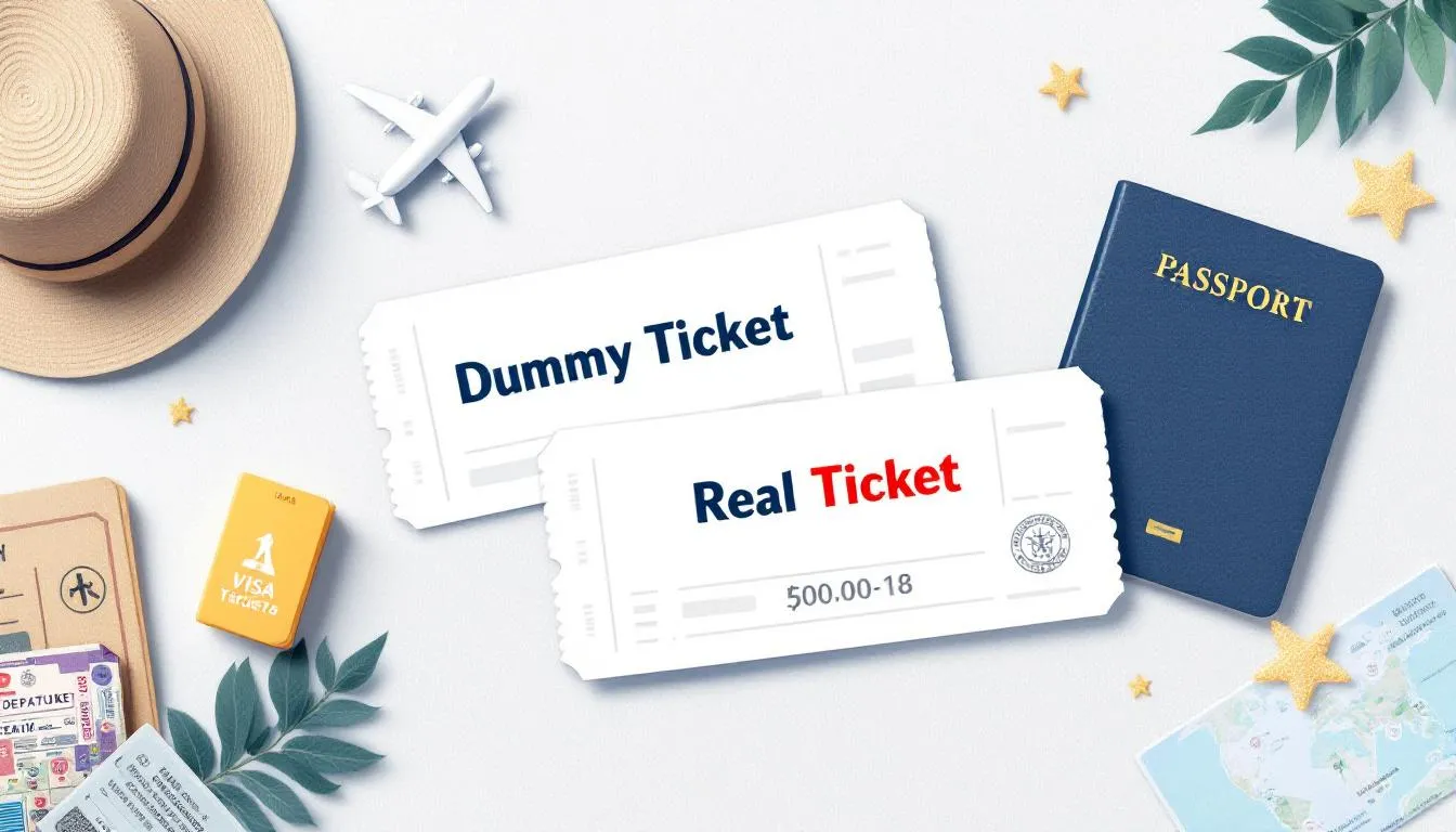 Dummy ticket vs real ticket comparison for visa applications from India