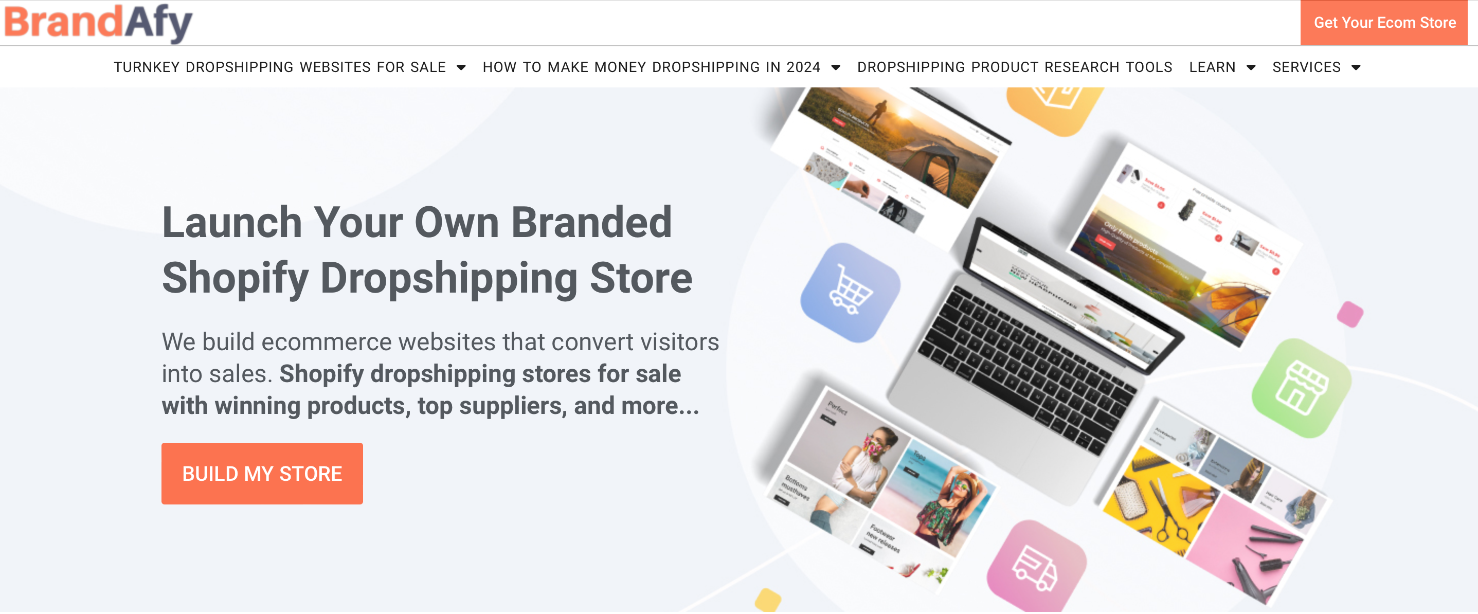 premade dropshipping store - brandy