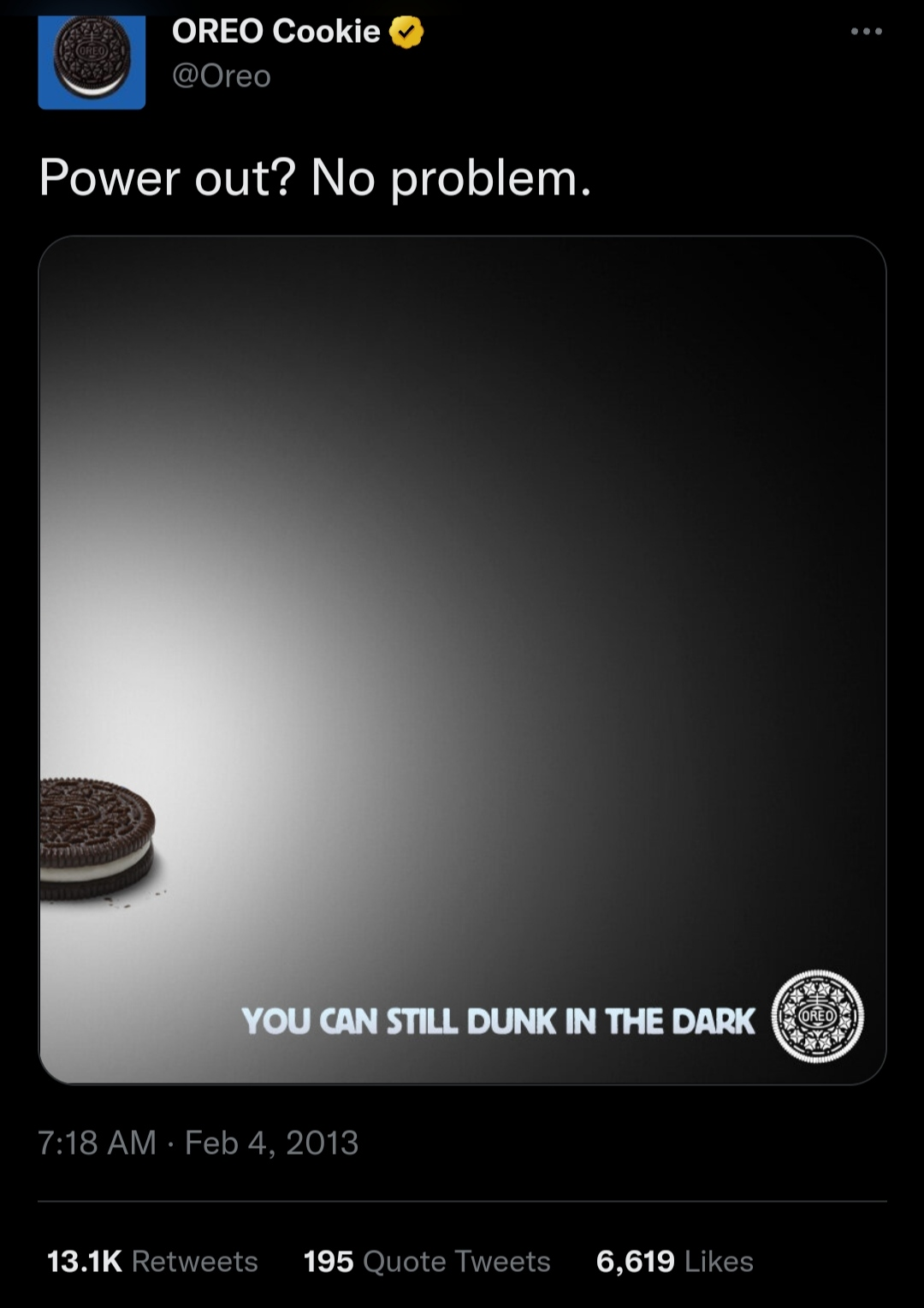 Oreo's Power Outage Tweet